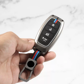 Metal Car Key Cover for Hyundai New Verna 2022 | Verna -2020 - (4 Button Smart key)