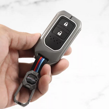 Load image into Gallery viewer, Metal Silicon Key case for Honda Amaze | Accord | Jazz | Honda City | BR-V| CR-V | WR-V | Civic 2 Button Smart Key