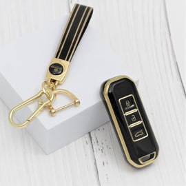 TPU Car Key Cover Fit for MG HECTOR 3 Button Smart Key