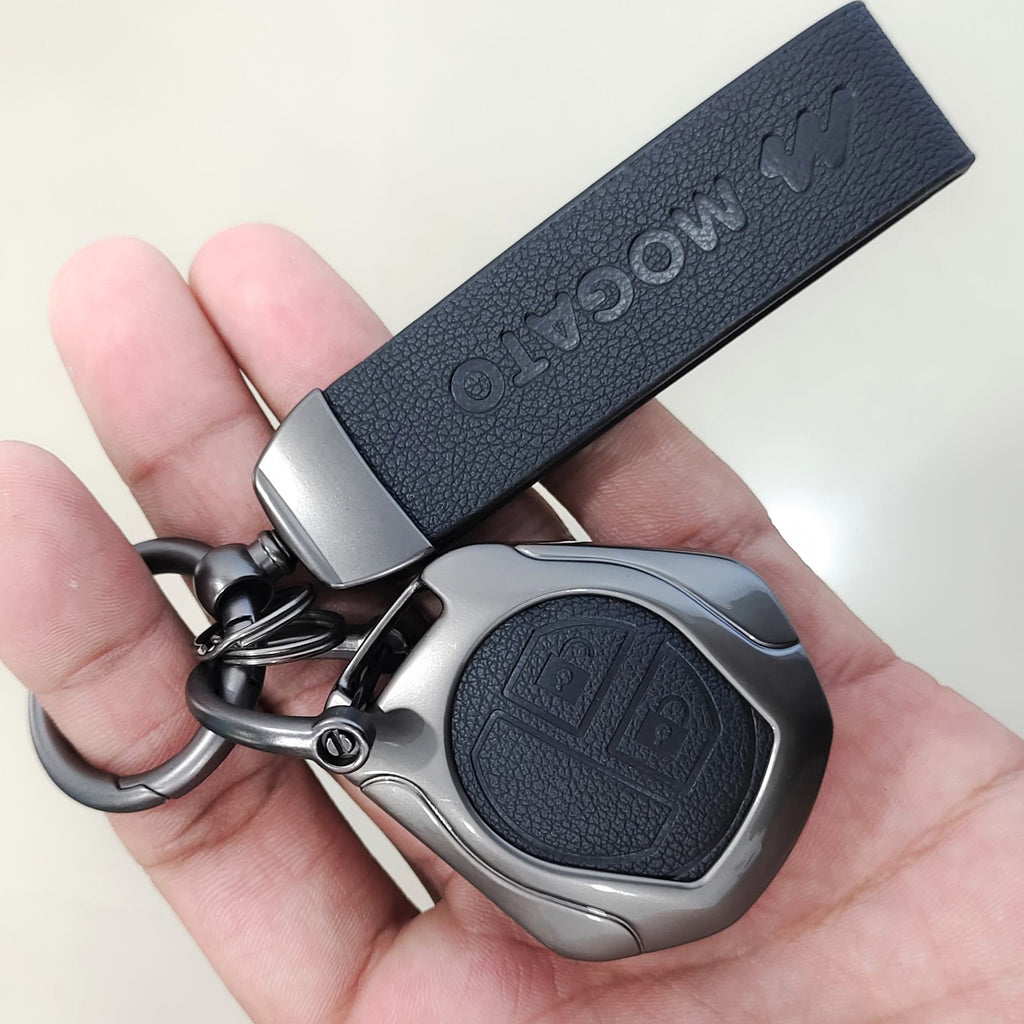 Metal Alloy Leather Key case for New Maruti Suzuki 2 Button Key