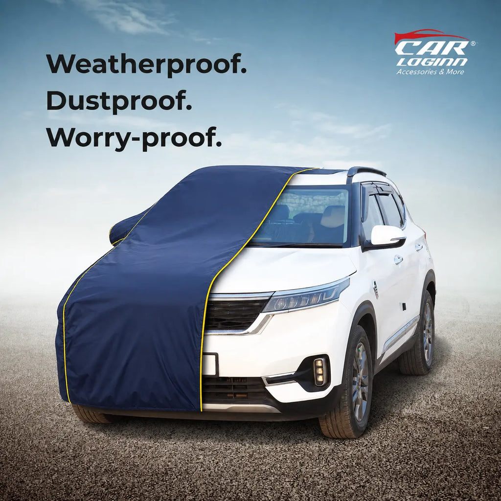 Audi Q-5 Car Body Cover | All Weather Resistant | Triple Stitched with Soft Cotton Lining | Side Mirror Pocket (JUNGLE VALVET)