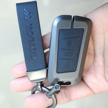 Load image into Gallery viewer, Metal Alloy Leather Key case for Skoda/Volkswagen 3 Button Smart Key