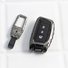 Load image into Gallery viewer, Carloginn Premium Metal Black Transformer Series Soft Silicon Key Cover for Hyundai 3 Button Flipkey