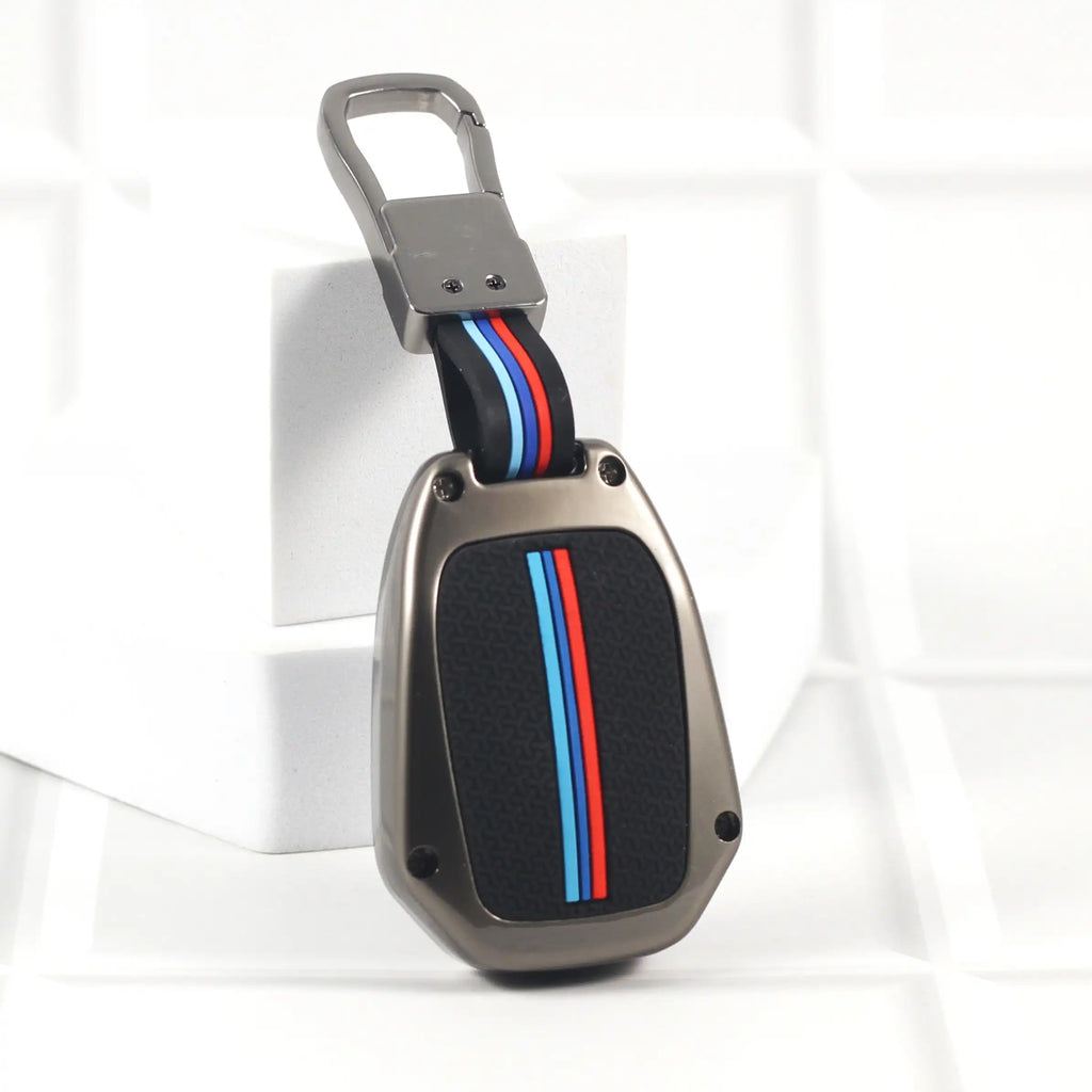 Metal Silicon Key Cover Fit for Renault Triber | Kiger | Kwid | Duster | Terrano| Magnite | Datsun RediGO - 2 Button