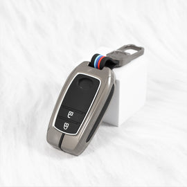 Metal Alloy Silicon Key case for Toyota Innova Hycross | Fortuner | Innova Crysta Smart Key (2 Button Smart Key)