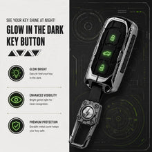 Load image into Gallery viewer, Carloginn Premium Metal Black Transformer Series Soft Silicon Key Cover for Mahindra 3 Button Flipkey