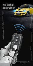 Load image into Gallery viewer, Carloginn Premium Metal Black Transformer Series Soft Silicon Key Cover for Maruti Suzuki 3 Button SmartKey
