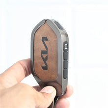 Load image into Gallery viewer, Metal Leather key Case for Kia New Seltos 2026 | Syros | EV6 EV9 - 4 Button Smart Key