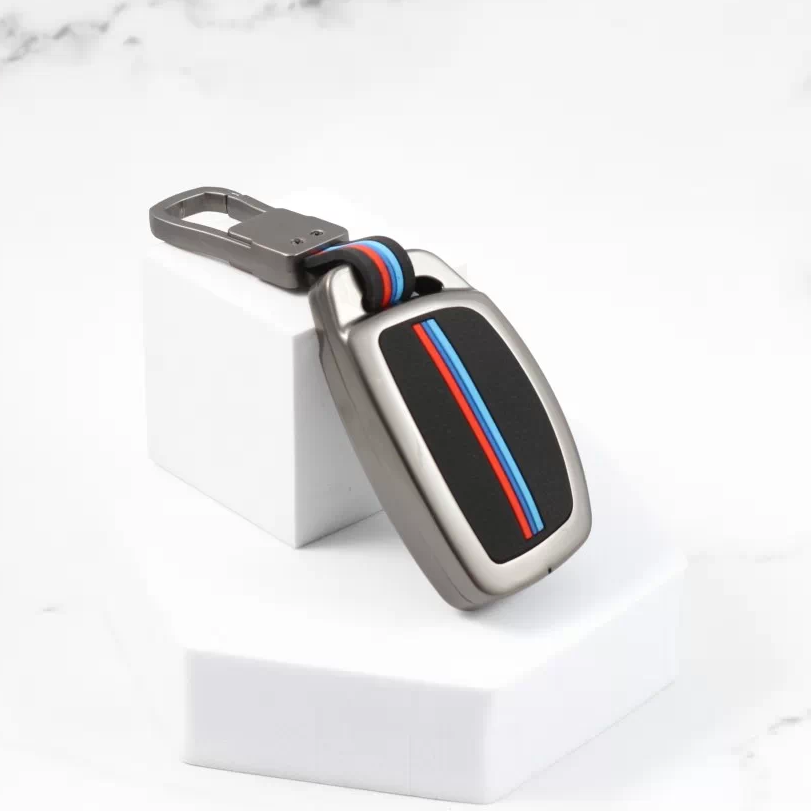 Metal Silicon Car Key Case for Hyundai 4 Button Smart Key