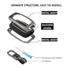 Load image into Gallery viewer, Kia Syros Luxury Premium Metal Silicon Car KeyCover ( 4 Button )