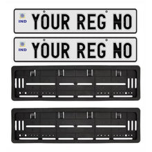 Load image into Gallery viewer, Car Number Plate Frame - IND | HSRP | Vehicle License Plate Frames with Standard Size | Length: 20&quot; | Width: 5&quot; | Height: 1&quot;