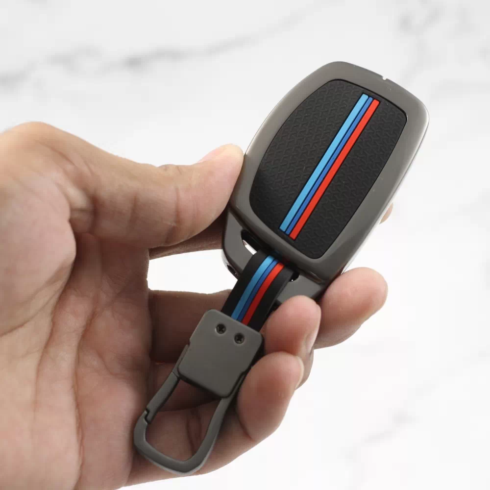 Metal Silicon Car Key Case for Hyundai 4 Button Smart Key