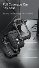Load image into Gallery viewer, Carloginn Premium Metal Black Transformer Series Soft Silicon Key Cover for Maruti Suzuki 3 Button SmartKey