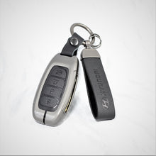 Load image into Gallery viewer, Metal Leather Key Case for Hyundai New Verna Facelift 2023 (4 Button Smart Key)