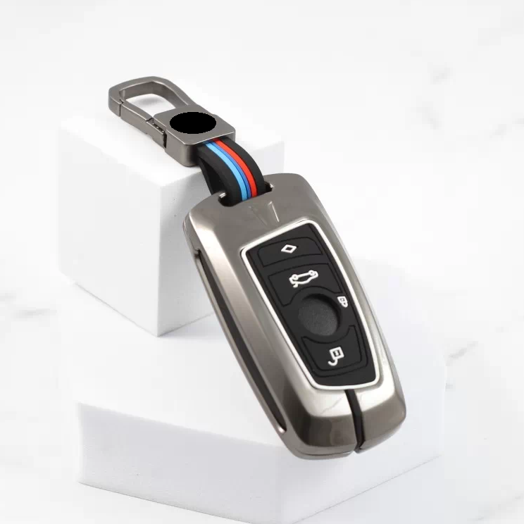 Metal Silicon Alloy Key case for BMW 4 Button Smart Key