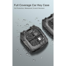 Load image into Gallery viewer, Carloginn Premium Metal Black Transformer Series Soft Silicon Key Cover for Maruti Suzuki 2 Button Key