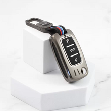 Load image into Gallery viewer, Metal Silicon Alloy Car Key case for Skoda/Volkswagen 3 Button Flip Key