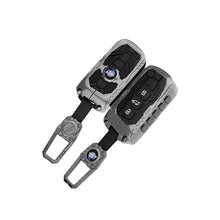 Load image into Gallery viewer, Carloginn Premium Metal Black Transformer Series Soft Silicon Key Cover for Mahindra 3 Button Flipkey