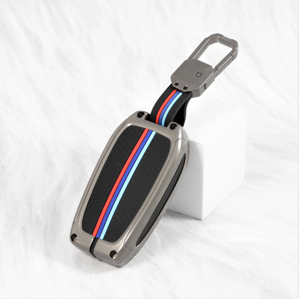 Metal Silicon Key case for Toyota Innova Hycross | Fortuner | Innova Crysta (2 Button Smart Key)