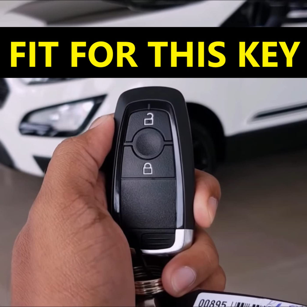 TPU Car Key Cover Fit for Ford Ecosport | Endeavour | Freestyle | Aspire | Figo (2 button smart key)