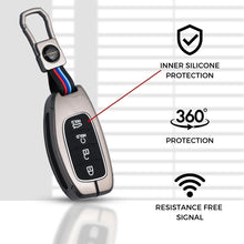 Load image into Gallery viewer, Metal Car Key Cover for New Hyundai 4 Button Smart Key