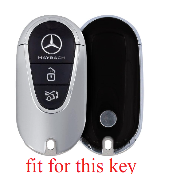 Metal Silicon Key Cover Fit for  New Mercedes Benz Maybach | S Class | E Class (3 Button Smart Key)