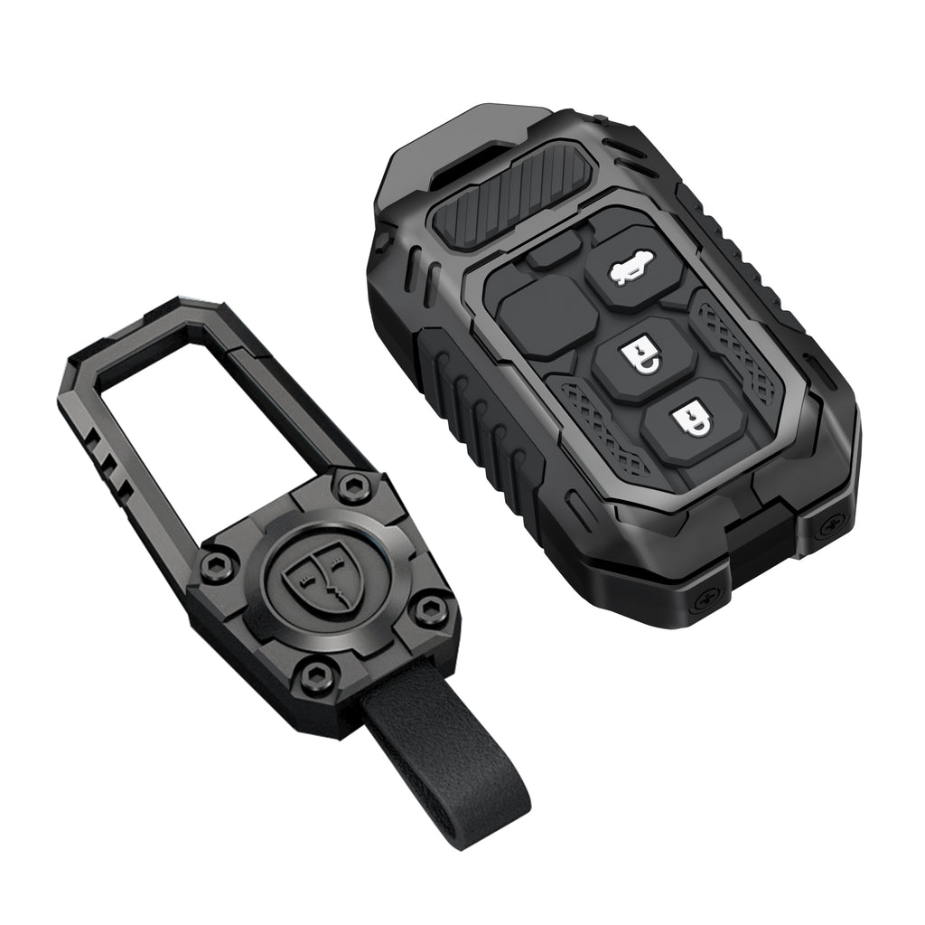 Carloginn Premium Metal Black Transformer Series Soft Silicon Key Cover for Maruti Suzuki 3 Button SmartKey