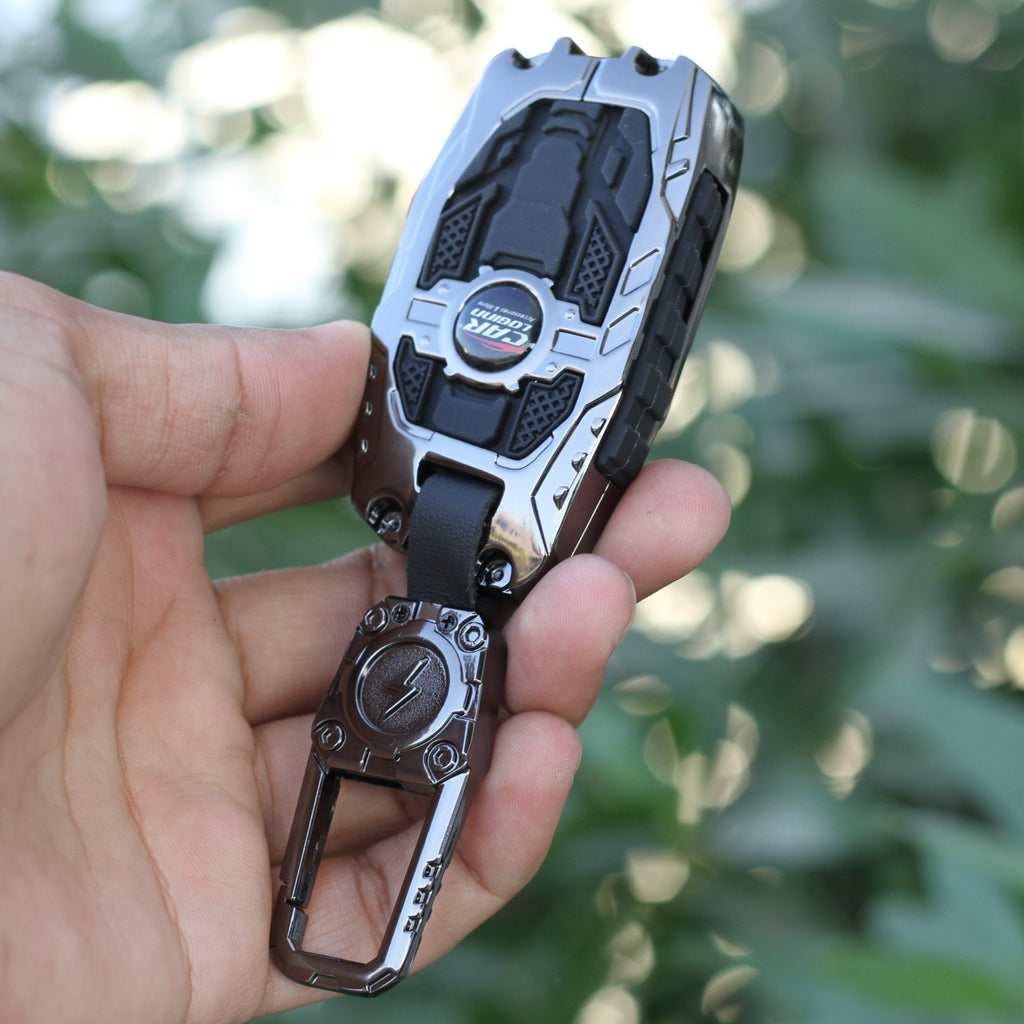Premium Metal Black Transformer Series Soft Silicon Key Cover for Hyundai Alcazar | Creta Facelift 2024 | New Creta SX