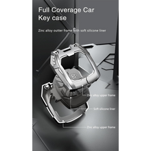 Load image into Gallery viewer, Carloginn Premium Metal Black Transformer Series Soft Silicon Key Cover for Maruti Suzuki 2 Button Key