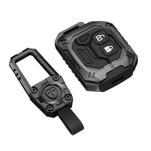 Load image into Gallery viewer, Carloginn Premium Metal Black Transformer Series Soft Silicon Key Cover for Maruti Suzuki 2 Button Key