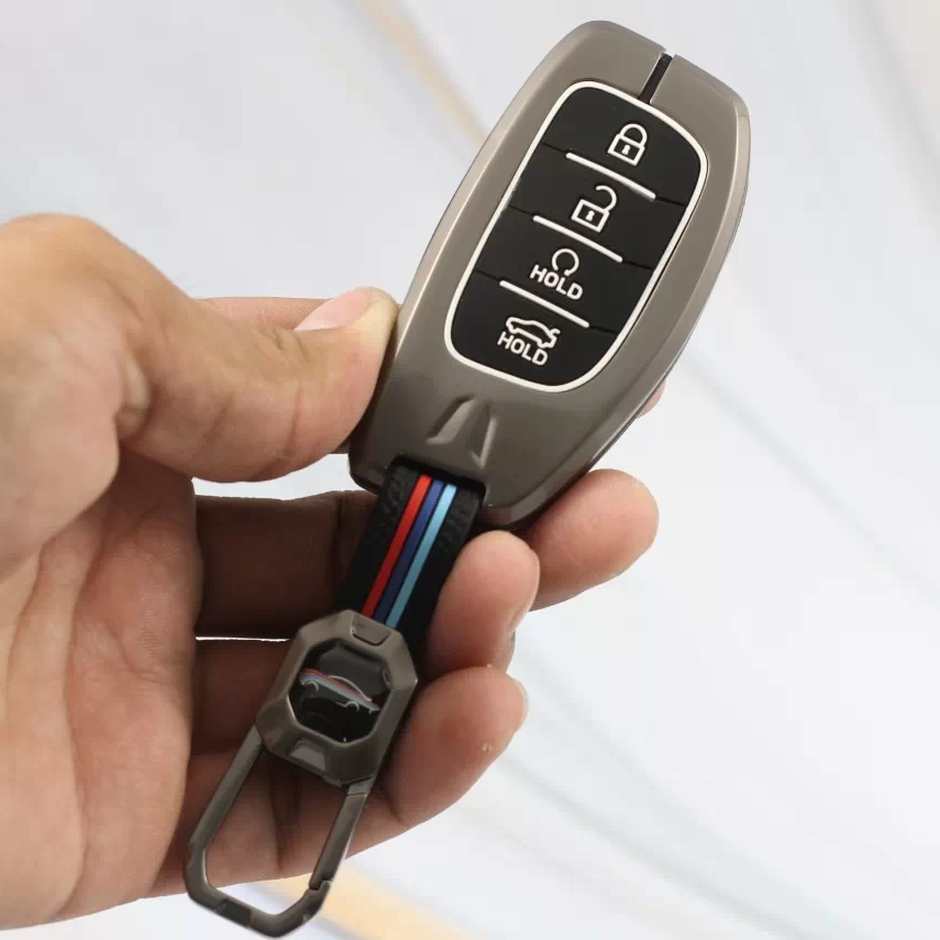 Metal Car Key Cover for New Hyundai 4 Button Smart Key