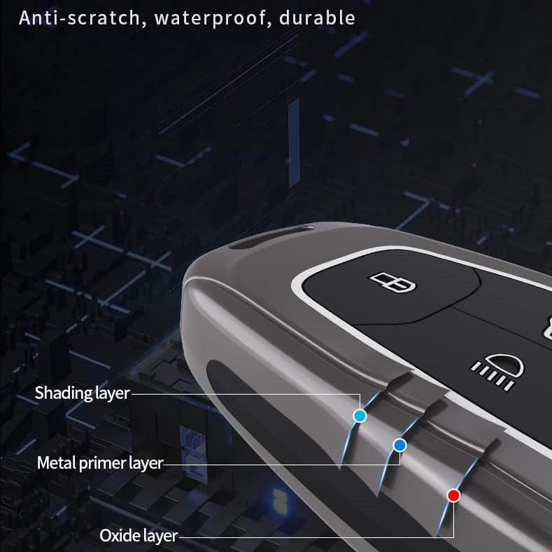 Metal Car Key Cover for TATA 4 Button Smart Key