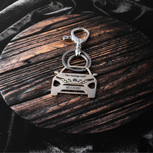 Load image into Gallery viewer, Tata New Safari Stainless Steel Customized Car Keychain with Custom Number Plate and Message