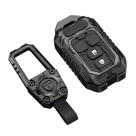 Carloginn Premium Metal Black Transformer Series Soft Silicon Key Cover for Maruti Suzuki 2 Button SmartKey