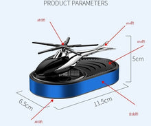 Load image into Gallery viewer, Solar Powered Car Perfume Diffuser/Dispenser | Helicopter Style Decoration | Auto Rotation Fan | For Car Dashboard with Perfume liquid &amp; Organic Fragrance