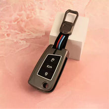 Load image into Gallery viewer, Metal Silicon Alloy Key case for Skoda/Volkswagen 3 Button Flip Key