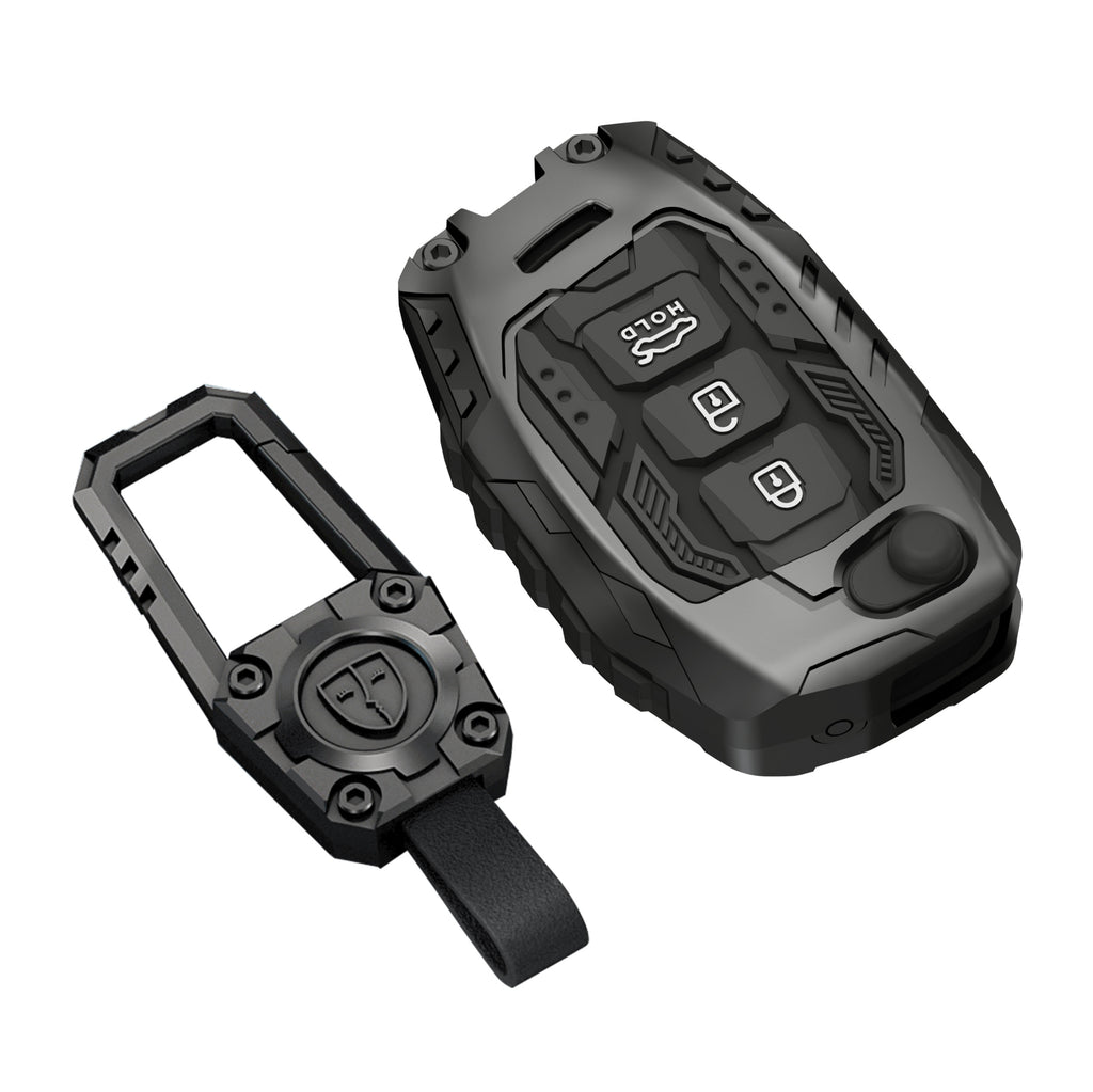 Carloginn Premium Metal Black Transformer Series Soft Silicon Key Cover for Hyundai 3 Button Flipkey