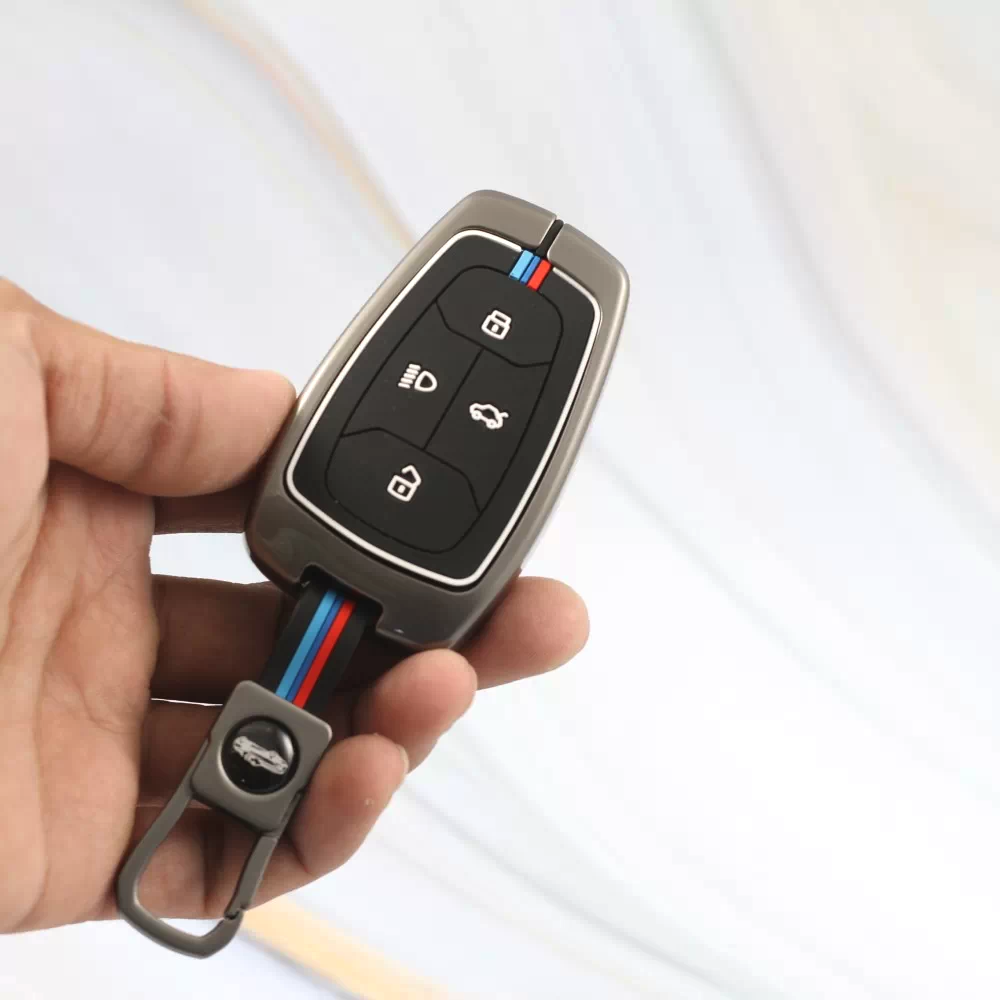 Metal Car Key Cover for TATA 4 Button Smart Key