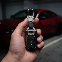 Load image into Gallery viewer, Carloginn Premium Metal Black Transformer Series Soft Silicon Key Cover for Maruti Suzuki 2 Button SmartKey