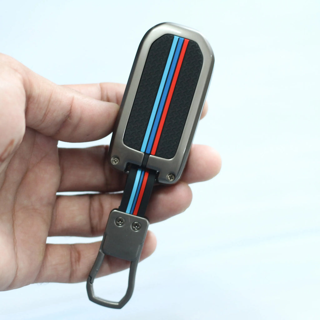 Metal Silicon Key case for Honda City | WR-V | Jazz (2 Button Flip Key)