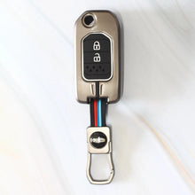 Load image into Gallery viewer, Metal Silicon Key case for Honda City | WR-V | Jazz (2 Button Flip Key)