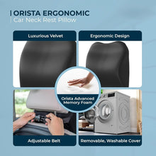 Load image into Gallery viewer, Car Seat Cushion Combo | Neck, Back &amp; Sciatica Relief | High-Density Memory Foam Set for Driving | Universal Fit