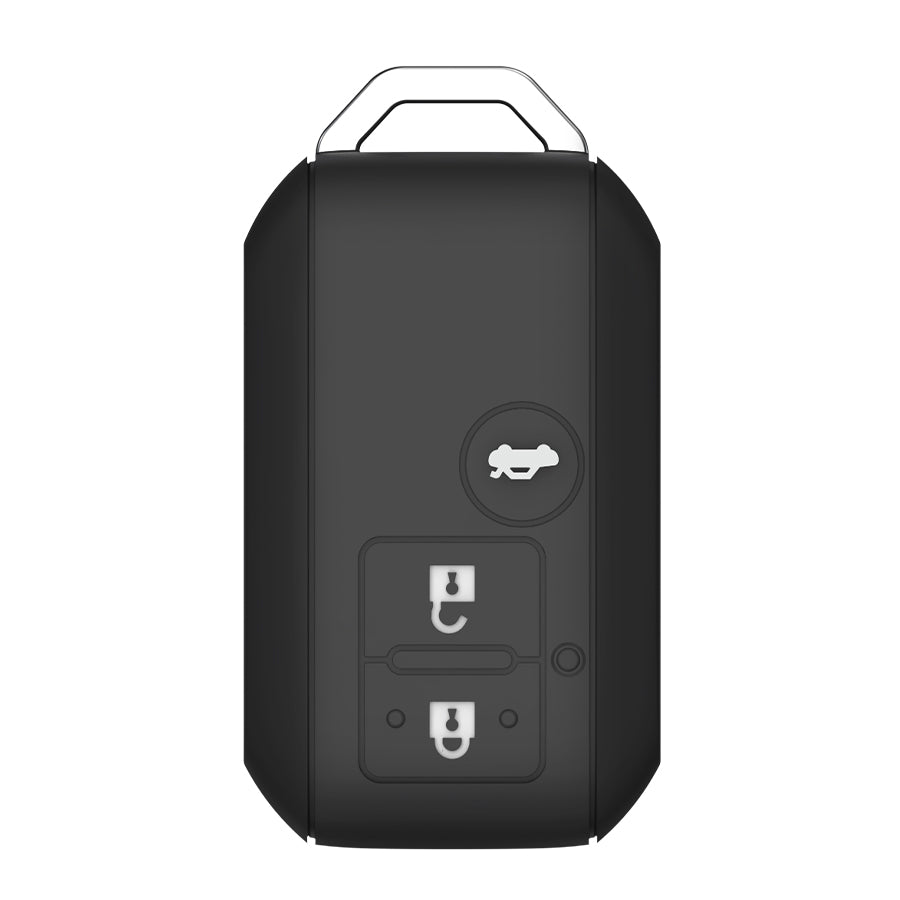 Carloginn Premium Metal Black Transformer Series Soft Silicon Key Cover for Maruti Suzuki 3 Button SmartKey