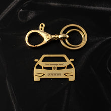 Load image into Gallery viewer, Maruti Suzuki Ciaz Stainless Steel Customized Car Keychain with Custom Number Plate and Message