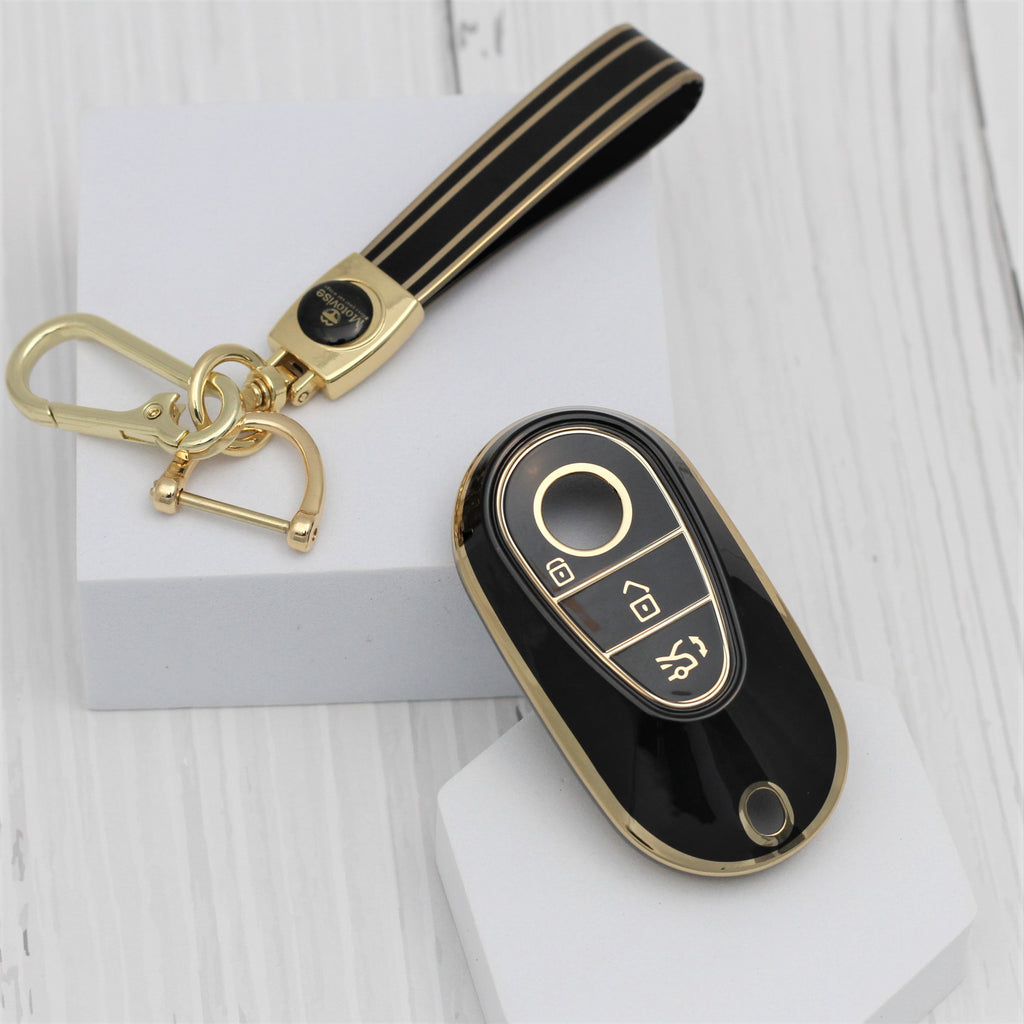 TPU Car Key Cover Fit for New Mercedes Benz Maybach | S Class | E Class (3 Button Smart Key)