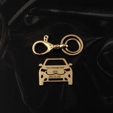 Load image into Gallery viewer, KIA Sonet Stainless Steel Customized Car Keychain with Custom Number Plate and Message