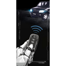 Load image into Gallery viewer, Carloginn Premium Metal Black Transformer Series Soft Silicon Key Cover for Mahindra 3 Button Flipkey