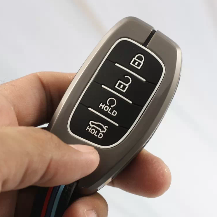 Metal Car Key Cover for New Hyundai 4 Button Smart Key