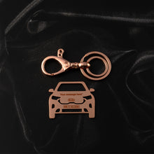 Load image into Gallery viewer, KIA Sonet Stainless Steel Customized Car Keychain with Custom Number Plate and Message