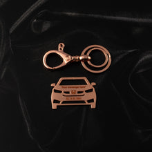 Load image into Gallery viewer, Honda Amaze Stainless Steel Customized Car Keychain with Custom Number Plate and Message